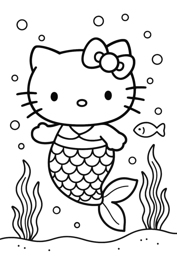 Mermaid Hello Kitty Underwater