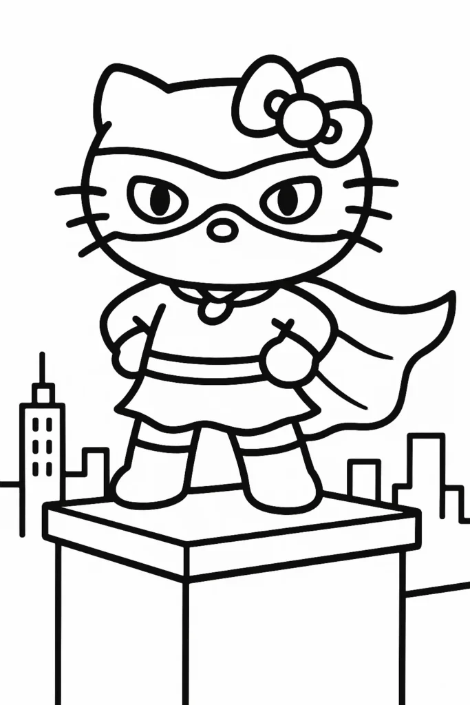 Hello Kitty Superhero Pose
